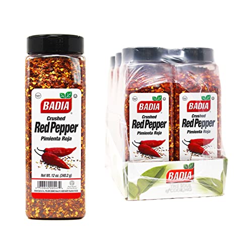 Badia Crushed Red Pepper, 12 oz – Dried and Crushed Red Chili Flakes for Cooking, Seasoning, and Topping