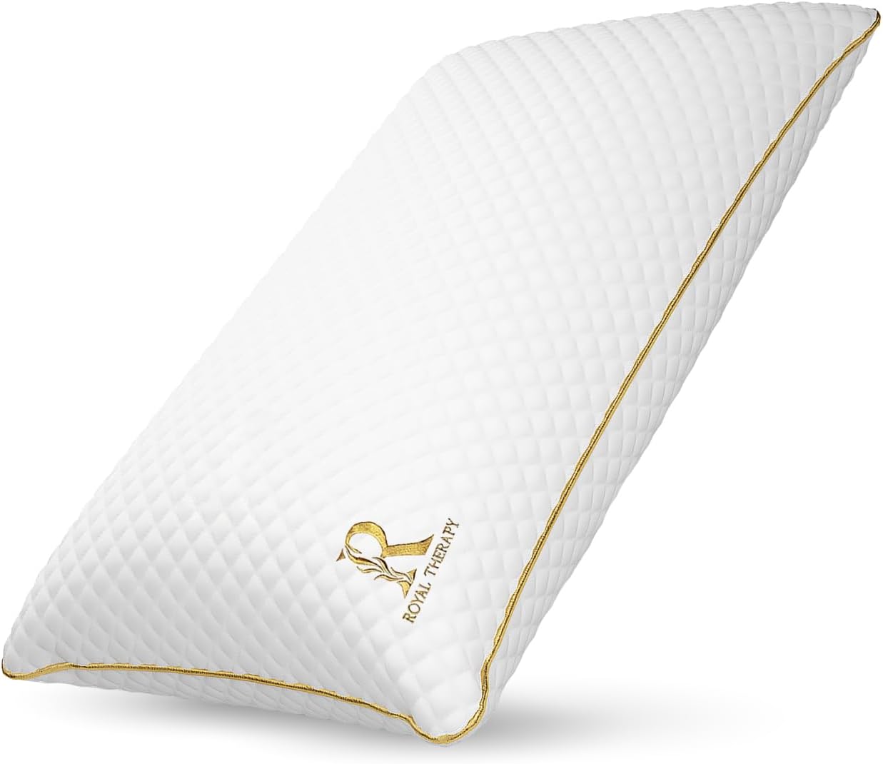 Royal Therapy Queen Size Set of 2-Shredded Memory Foam Pillow–Adjustable Memory Foam Pillow for Sleeping, Firm Pillow for Neck & Shoulder Support