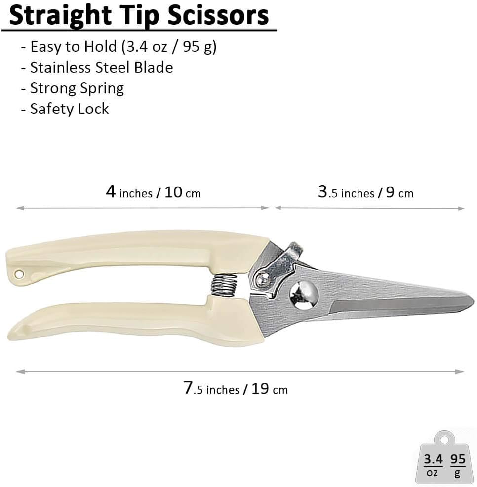 BUGUI Wood Handle Pruning Shears, SK-5 Steel Blade, 1-inch Cutting Capacity, Sharp, Well Designed Garden Shears, 8"