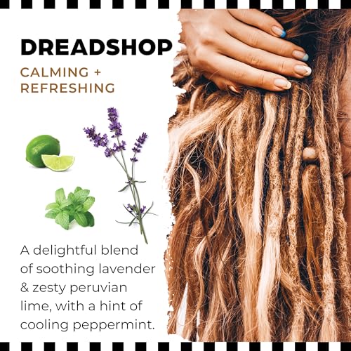 Dollylocks Clarifying Liquid Shampoo | Rosemary Peppermint Lemon | Paraben-free, Plant-Based, Vegan, Residue-Free Loc, Braid, Dreadlock Care | All hair types | 8oz