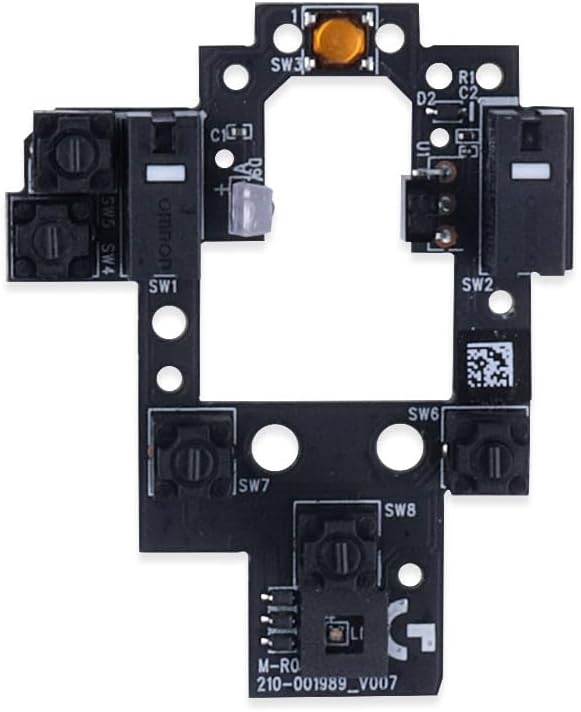 HUYUN Mouse Switch Button Micro Switch Board with Mice Feet Sticker Replacement for Logit G604 Wireless Gaming Mouse (D2FC-F-7N 20M)