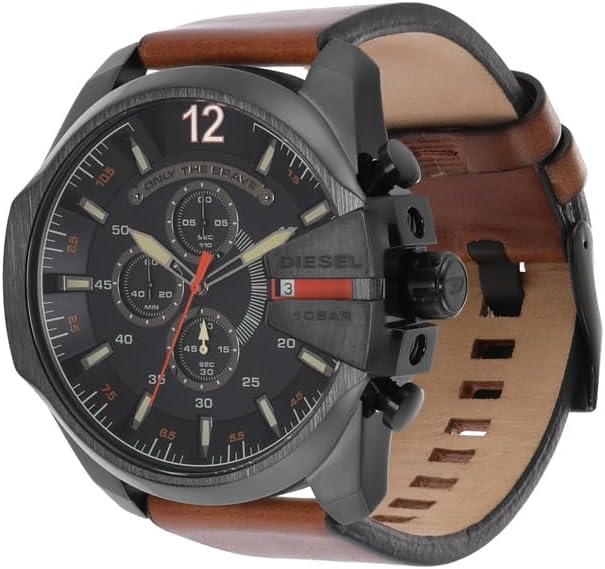 Diesel Mega Chief Watch for Men, Chronograph Men's Watch