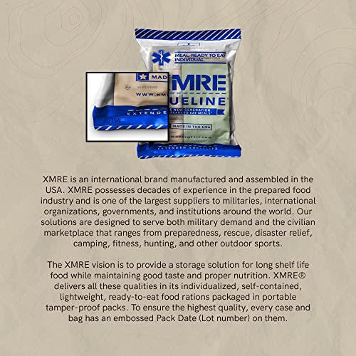 XMRE Blue Line MRE Meals Military 2022 Bulk | Military Grade MREs | For Survival Kits & Hurricane Preparedness Items | Emergency Food Supplies