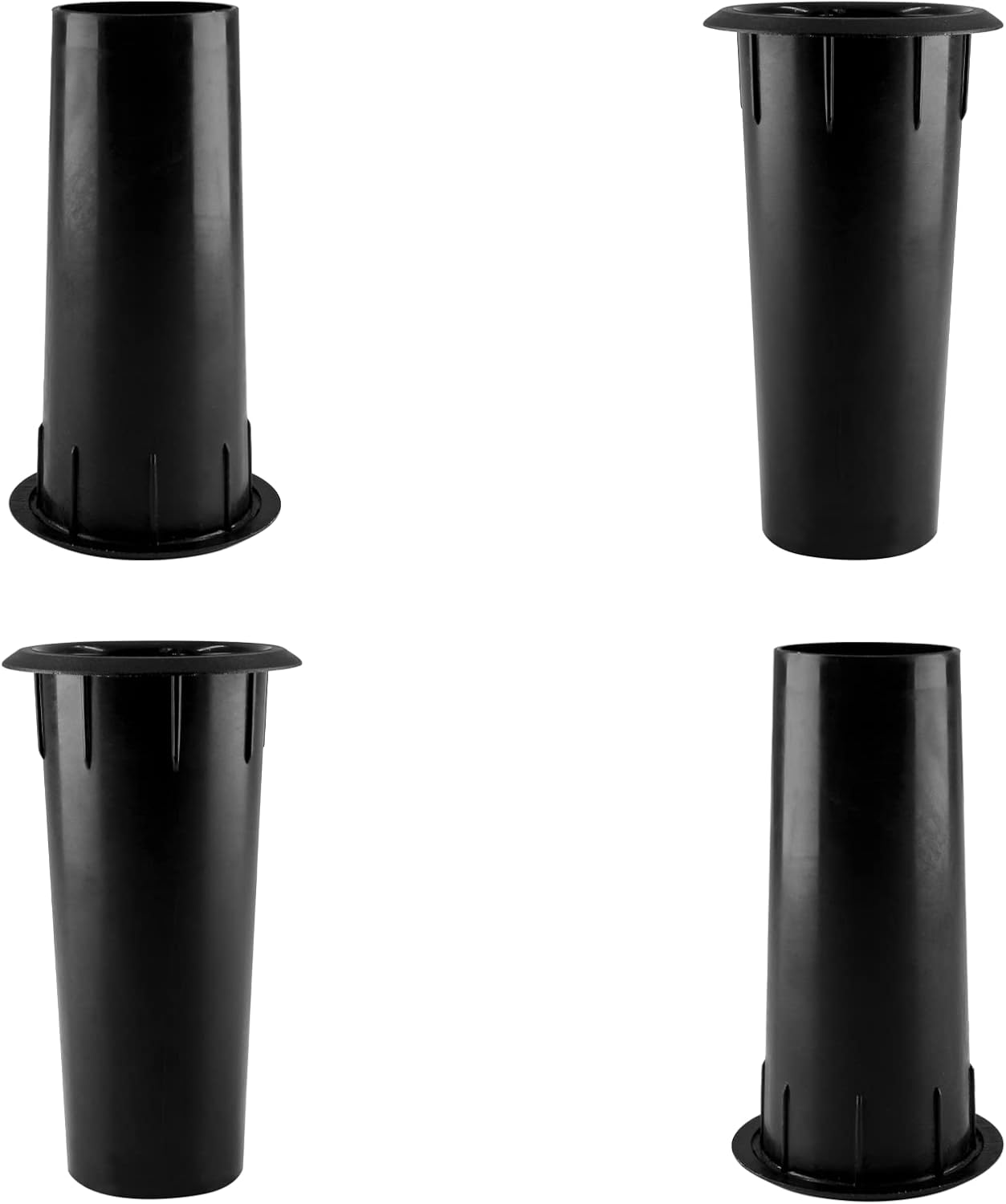 Waziaqoc Speaker Port Tubes, 4PCS, 2 Inch Mounting Diameter, Black | ABS Plastic, Bass Air Ports, Speaker Box Port Tube