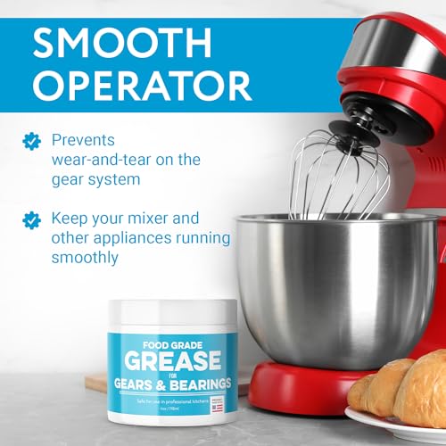 Impresa High-Viscosity 4 Oz Food Grade Grease - White Smooth Operation for Stand Mixers & Appliances - Gear Wear Protection & Extended Equipment Life - Food-Safe Formula Made in USA