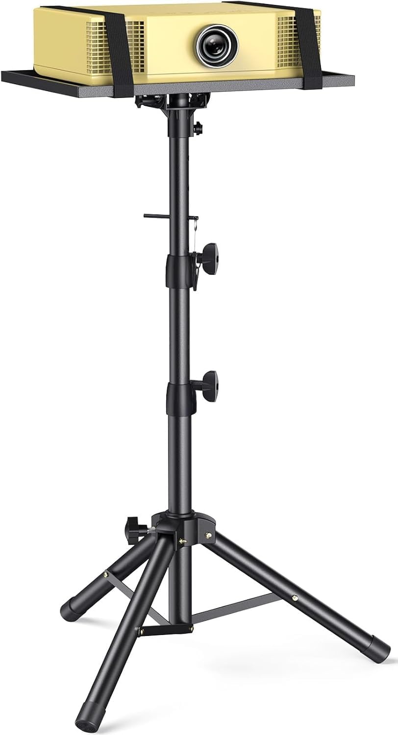 AMADA Projector Stand, Laptop Stand with Adjustable Height 22 to 36 inch, Heavy Duty Projector Mount as DJ Racks, Portable Projector Tripod Stand