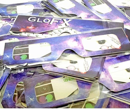 GloFX Paper Cardboard Diffraction Glasses - Great for Christmas Lights, Parties, Raves, Festivals, Light Shows, & Fireworks