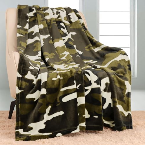 HommomH Camo Blanket Hunting Army Camo Throw Blanket Veteran Gifts