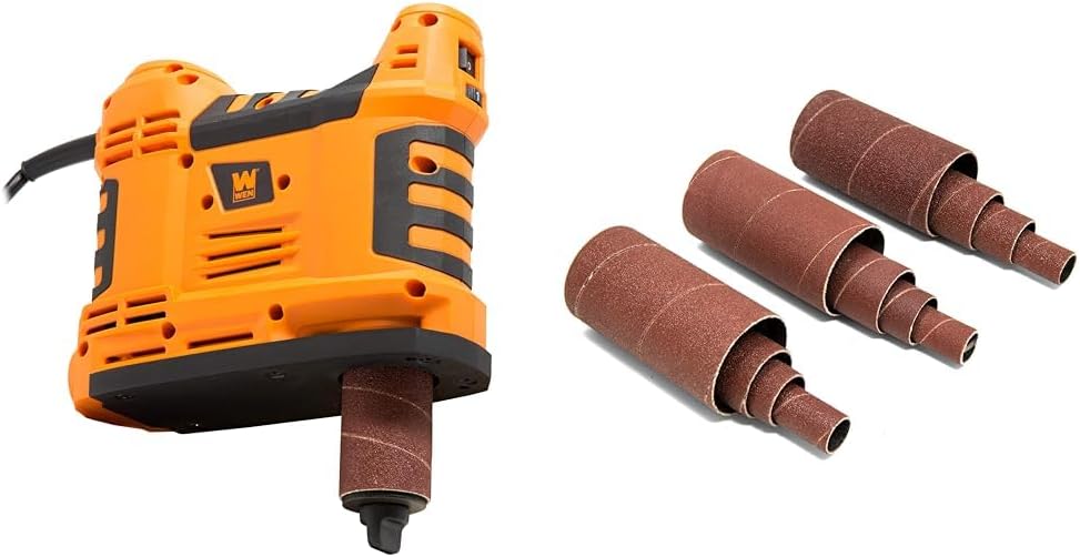 WEN HA5932 5-Amp Variable Speed Oscillating Spindle Sander with 12-Pack Sanding Sleeves Assortment