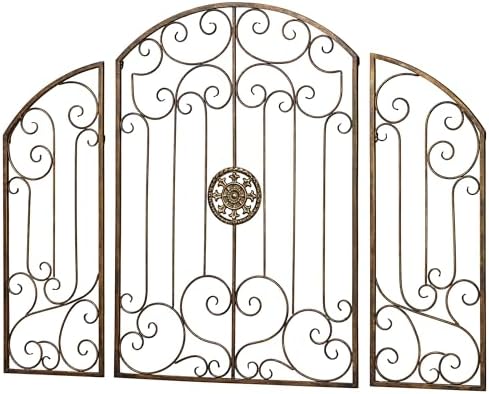 Garden Gates Wall Decor Golden Bronze Set of Three