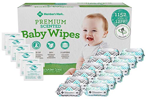 HAO M Mark Premium Fragrance Free Baby Wipes (1152 Count) W/Exclusive Moist Towelettes