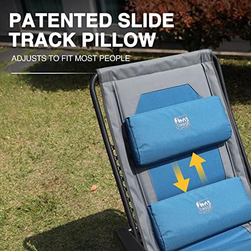 TIMBER RIDGE Zero Gravity polyester Chair Oversized Recliner 350lbs Capacity Patio Lounge Chair Padded Lawn Chair with Headrest XXL for Outdoor