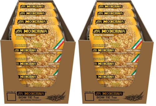 La Moderna Bow Tie Corbata Pasta, 7 oz, Pack of 1 | Bow tie corbata pasta for soups, salads, and family meals; semolina and durum flour; Non-GMO; kosher