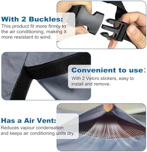 AKEfit Air Conditioner Cover for Outside, Grey, 24W x 24D x 30H inch