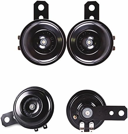105dB Loud Motorcycle Electric Horn Kit, 12V Waterproof Warning Speaker for Traffic Safety, Universal Replacement for ATV, Dirt Bike