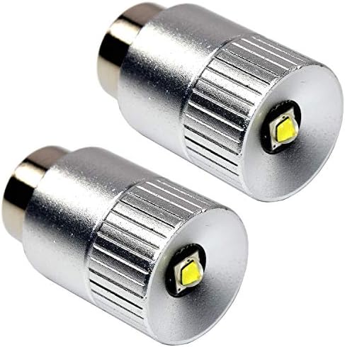 HQRP 2-Pack Ultra Bright 300Lm High Power 3W LED Upgrade Bulb Compatible with MagLight 2D 3D 2C 3C Halogen Xenon Flashlight D30113730000 LWSA201