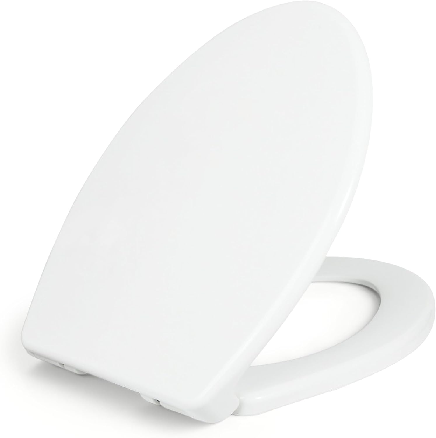LUXE TS1008E Slow Close Elongated Comfort Fit Toilet Seat, White