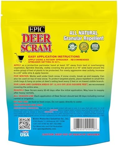 Deer Scram All Natural Granular Repellent - All-Natural, Animal, People and Pet Safe Granule Repellents (2.5 lb Shaker)