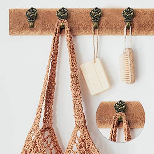 Hotop 20 Pieces Zinc Alloy Flower Push Pin Hangers Pin Hook,Lotus