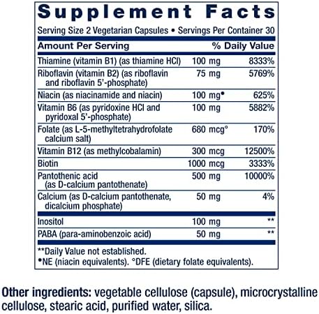 Life Extension BioActive Complete B-Complex, Heart, Brain and Nerve Support, Healthy Energy, Metabolism, Complete B Complex, 60 Vegetarian Capsules | Complete B Complex for Heart, Brain & Nerve Support with Healthy Energy & Metabolism in Vegetarian Capsu…