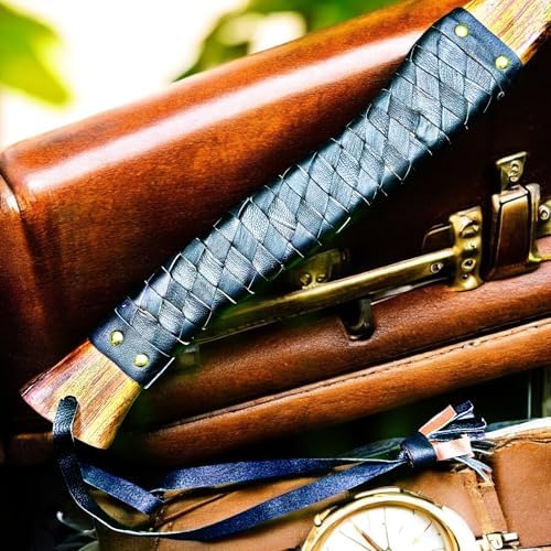 Poshland AX-7000 Custom Gift Forged Carbon Steel Viking Axe with Rose Wood Shaft, Viking Bearded Camping Axe