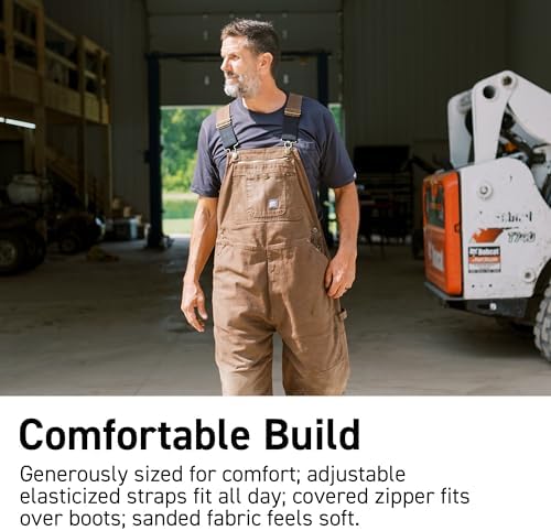 Berne Men's Heartland Unlined Washed Duck Bib Overall