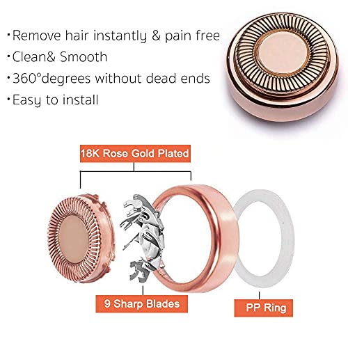 Dealswin Facial Hair Remover Replacement Heads：Compatible with Gen 1 Finishing Touch Flawless Facial Hair Removal Tool Women