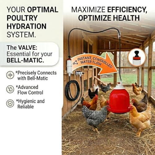 Bell-Matic Poultry Waterer Valve Replacement Kit – Precision Control | Precision Flow Control, Restores Automatic Hydration, Durable Construction