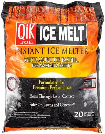 Calcium Chloride Ice Melt - 20 Lb Bag - Instant Snow and Ice Melt for Sidewalks, Driveways, Steps, Parking Lots, Concrete, Asphalt, and Other Surfaces