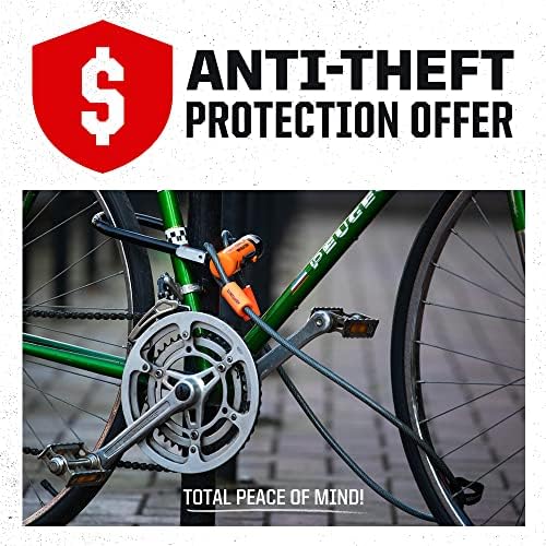 Kryptonite Evolution Standard Bike U-Lock, 14mm Steel Shackle & 3 Keys | High-Security 4x9 in Bicycle Lock with FlexFrame-U Mounting Bracket, Double Deadbolt Design and Pick Resistant Cylinder