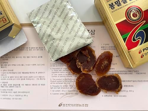 Pocheon 200g(20g x 10) 6Years Sliced Korean Panax Red Ginseng Root with Honey, Natural Immune Support