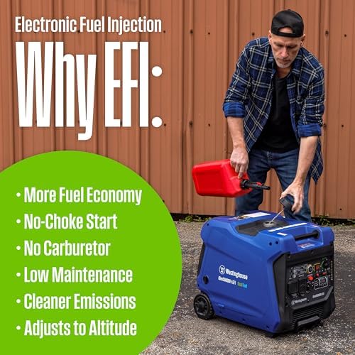 Westinghouse 5000 Peak Watt Super Quiet Portable Inverter Generator, Remote Electric Start with Auto Choke, Wheel & Handle Kit, RV Ready, Gas Powered, Parallel Capable