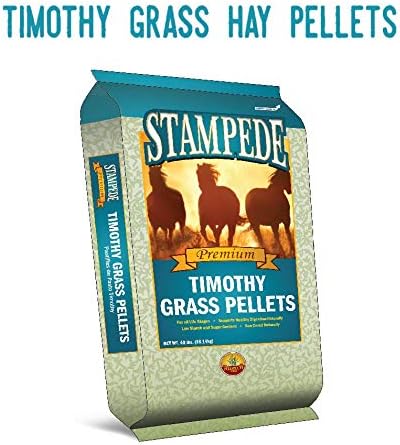 Stampede Premium Timothy Grass Pellets – Natural, High‑Fiber Feed, Low‑Dust, – 40 lb Bulk Bag for Rabbits, Guinea Pigs, Chinchillas, Goats