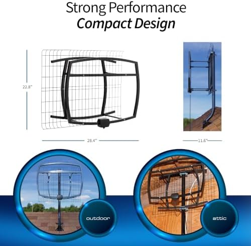 Antennas Direct ClearStream 5 Hi-VHF Outdoor TV Antenna, Multi-Directional, 65+ Mile Range, 4K 8K UHD