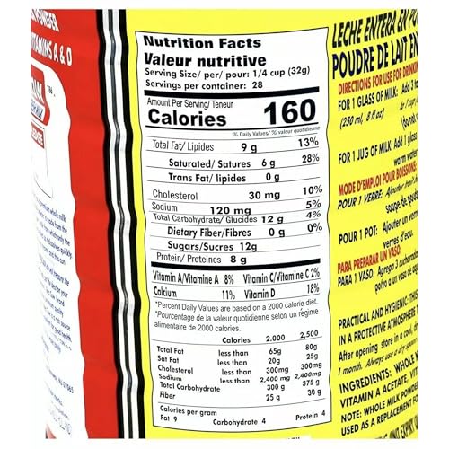 Red Cow Full Cream Milk Powder 2.5 Kg (5.5lb), Made From Real Fresh Milk, Product of Netherlands.