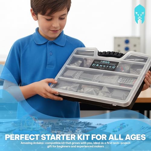 GAR Monster Starter Kit for Arduino - Robotics & IoT Development | Comprehensive 5-Board Set: Uno R3, Mega 2560, Nano V3, ESP32 WiFi+BT