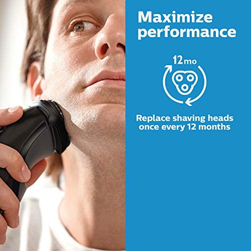 Philips Norelco Genuine Replacement Heads, 3 Count | 27 Self Sharpening PowerCut Blades, Compatible with Series 1000 - 3000, SH30/52