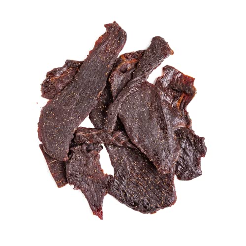 Mahogany Smoked Meats: Black Peppered Elk Jerky - 8oz