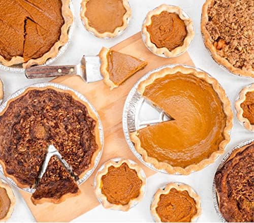 9" Aluminum Foil Pie Tins (25 Pack), Disposable Aluminum Pie Pans, Foil Pans for Baking, Cooking, Freezer Safe, Round Foil Pans