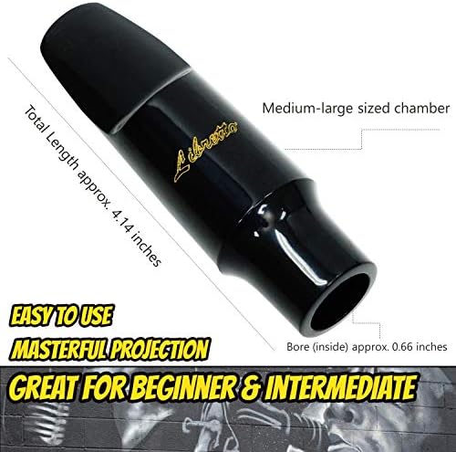 Libretto Tenor Saxophone Mouthpiece Kit, Giftable Standard Mouthpiece Set: ABS 5C Mouthpiece, Plastic Cap