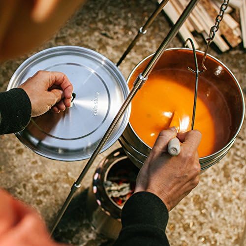 Solo Stove Campfire 2 Pot Set Combo - 4+ Person Wood Burning Camping Stove | Outdoor Kitchen Kit for Backpacking Camping Survival | NO Batteries or