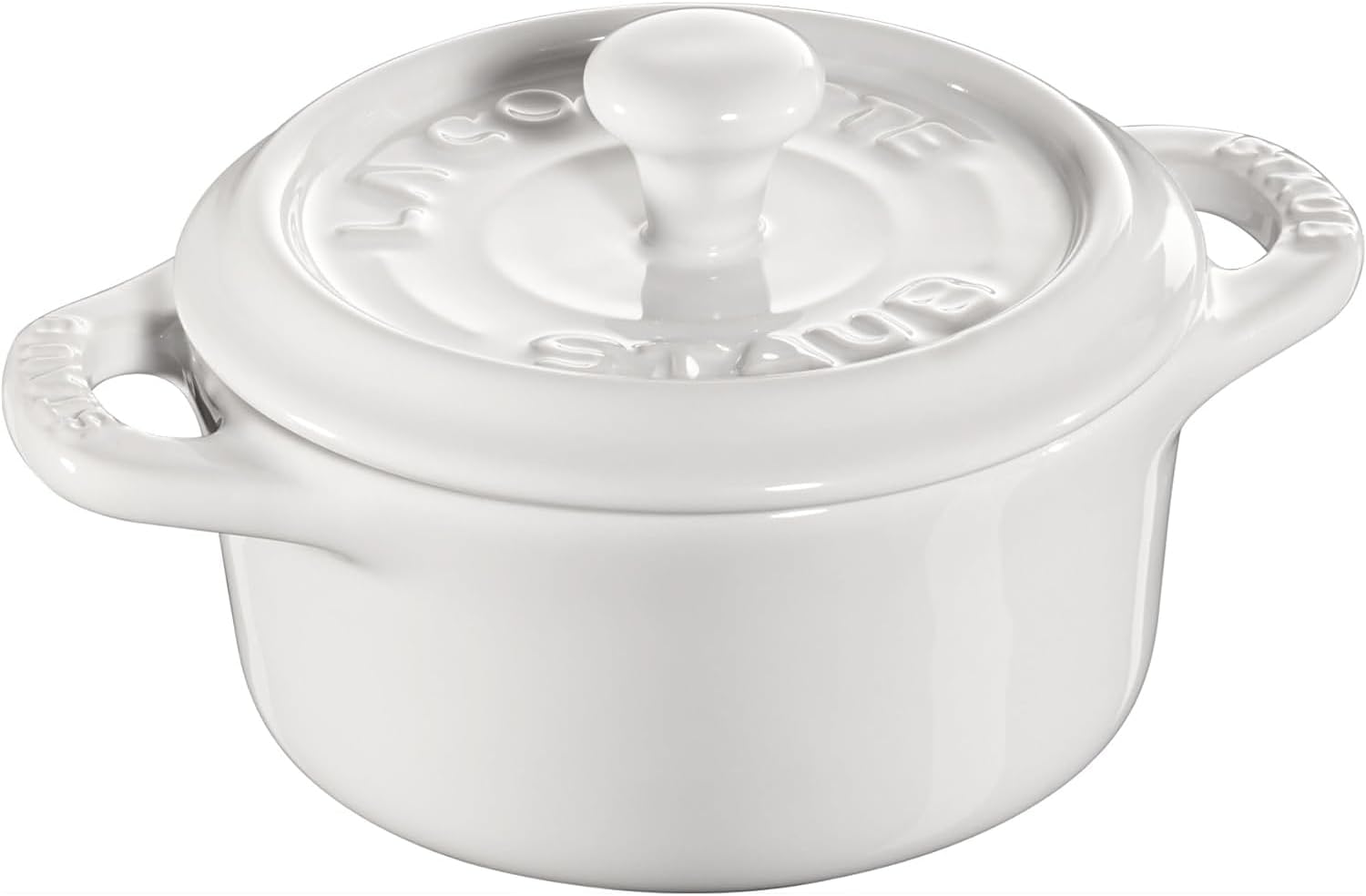 STAUB Ceramic Dutch Oven 3-piece Mini Round Cocotte, Dark Blue