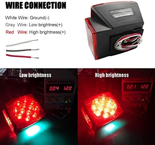 iBrightstar IP68 Waterproof Square Trailer Lights kit