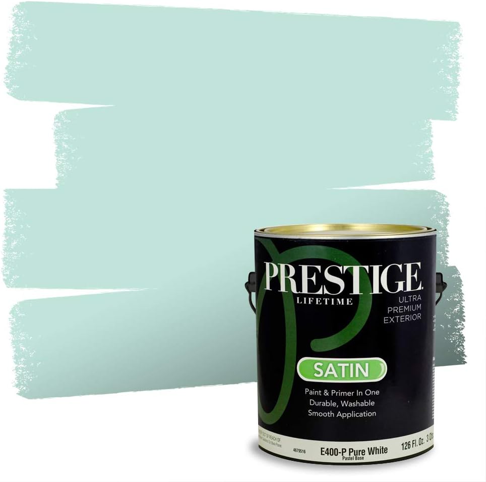 PRESTIGE Paints Exterior Paint and Primer In One, 1-Gallon, Semi-Gloss, Comparable Match of Sherwin Williams* Electric Lime*