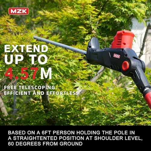 MZK 20V 22-Inch Cordless Hedge Trimmer with 2 x 4Ah Batteries