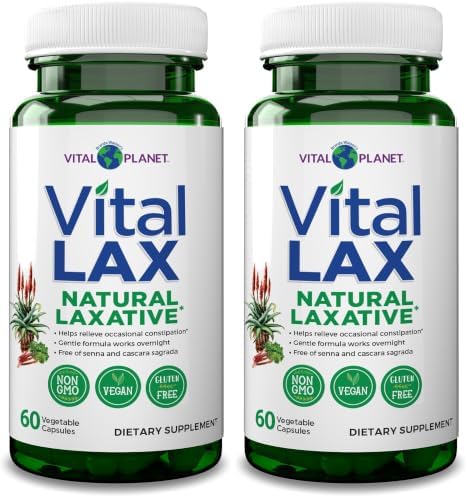 Vital Planet - Vital Lax Natural Laxative Cleanse Supplement for Occasional Constipation, with Magnesium Hydroxide, Slippery Elm, Aloe