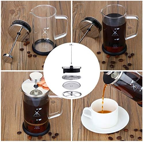 Boao 6 Pcs French Press Filters Replacement Mesh Screen Stainless Steel