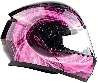 Adult Modular Motorcycle Helmet DOT w/Retractable Sunglass Full Face Flip-up Typhoon TH158