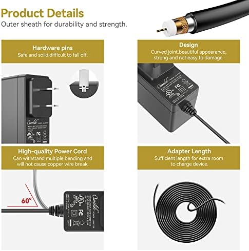 UL 5V AC Adapter Compatible with Arcade1up 8121 LS3062020 8261 8296 8295 Ms Pac-Man Counter-Cade CounterCade Console Table Top Game Arcade 1Up