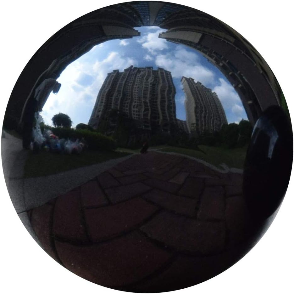 10 inch Gazing Ball, Black Garden Sphere Mirror Globe, Polished Reflective Smooth Ball, Durable Shiny Decoration for Garden, Patio, Yard, Home